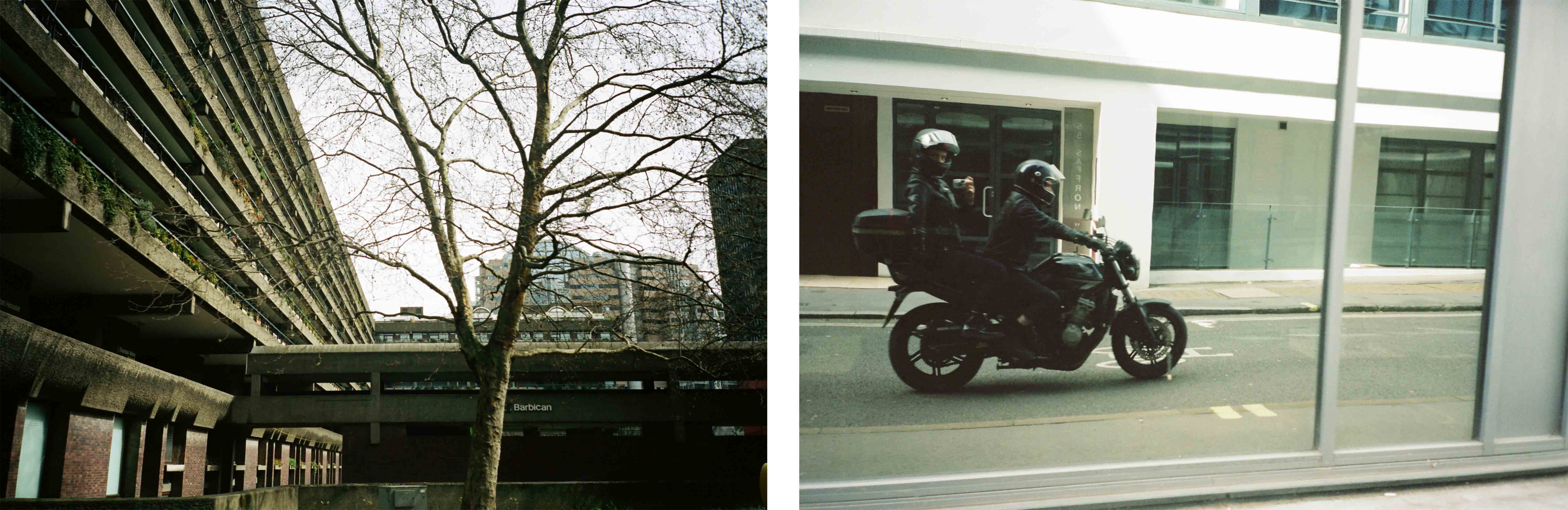 “Commuting through the city past the Barbican.”