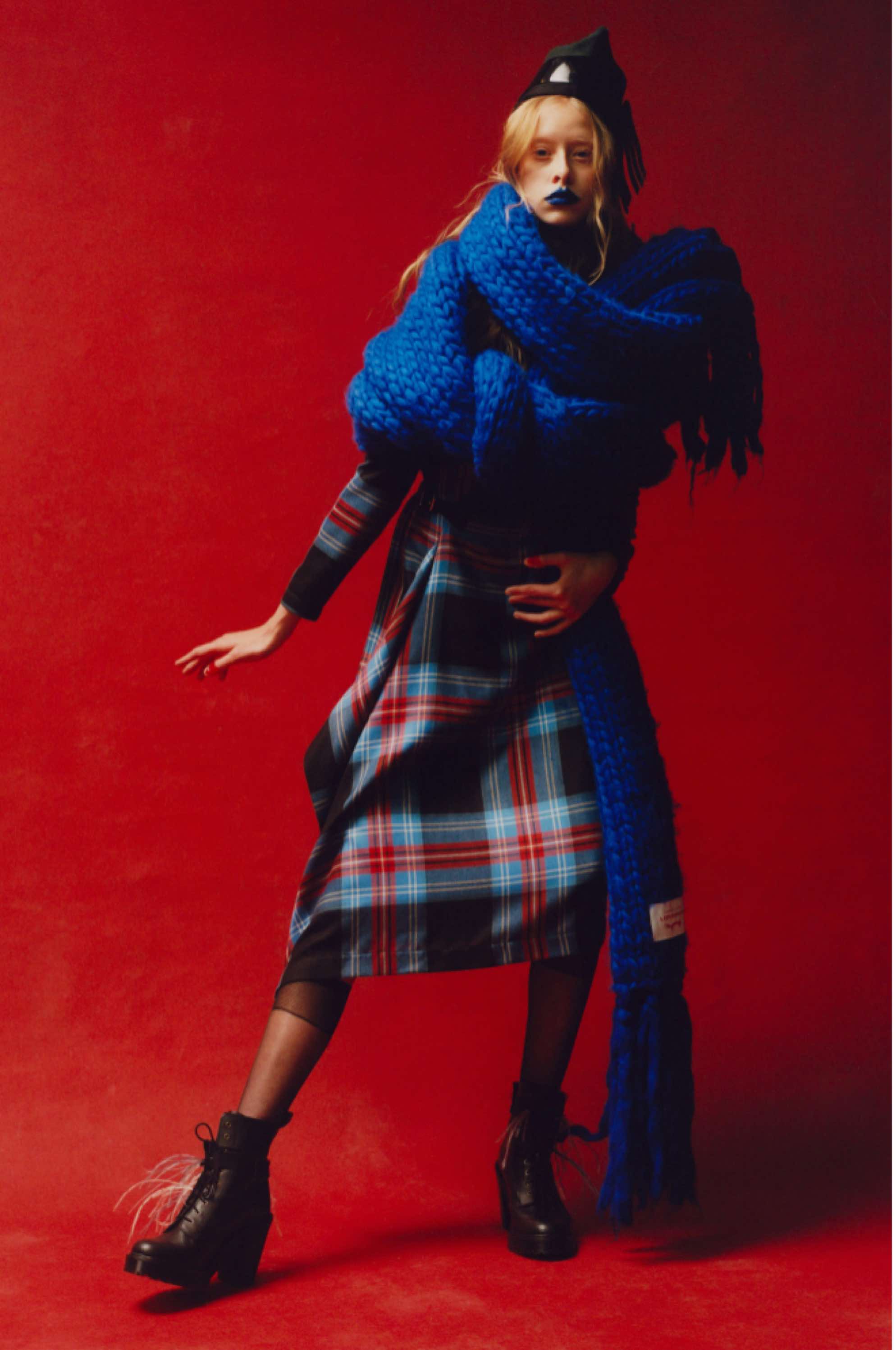 British Heritage Redefined - Charles Jeffrey Loverboy Doctors Tartan Trench Coat