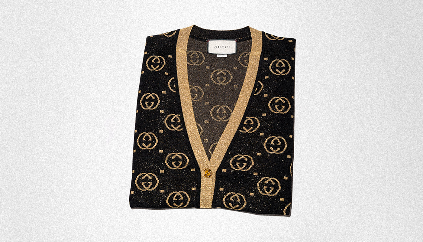 3. Gucci Wool Cardigan with GG Motif