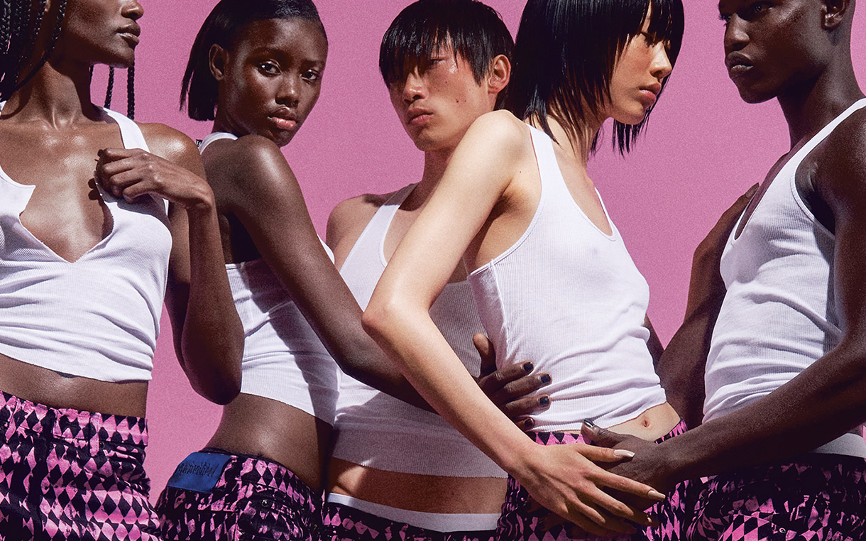 Models wearing MAXIMILIAN exclusive for Browns
