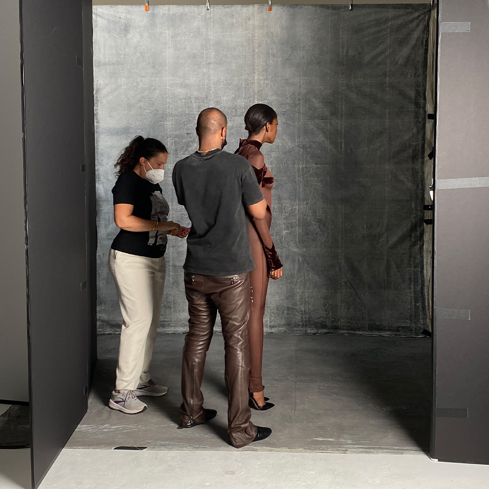 “Fittings with our stylist, the incomparable Alex White, for our FW21 collection.” LaQuan Smith