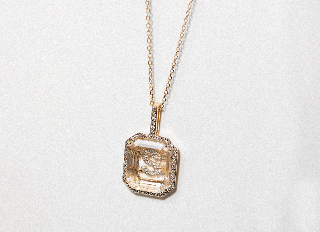 2. Mateo 14K Initial Diamond Necklace