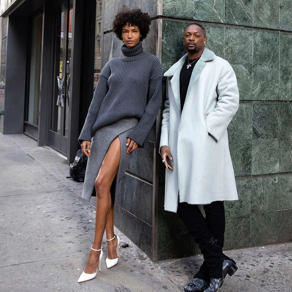 “BTS of a photoshoot for WWD with the amazing Ariella.” LaQuan Smith